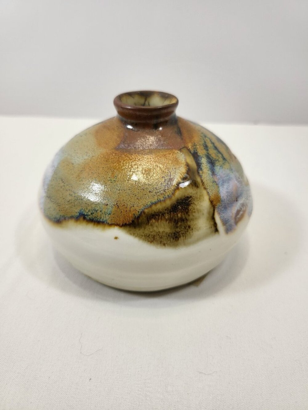 Vintage 1980s Ceramic Oil Candle with Original Instructions